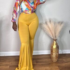 Golden Marigold Flare Pants
